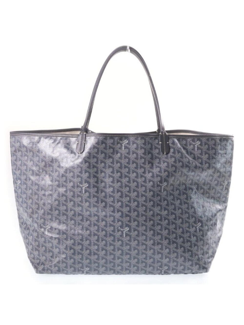 Goyard Saint Louis GM Tote Bag Gray Leather